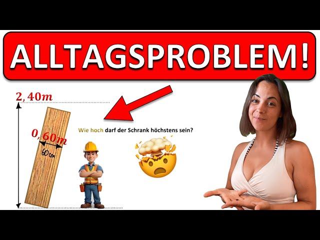  FINDEST DU die maximale Höhe für den Schrank? | Rechenaufgabe Satz des Pythagoras