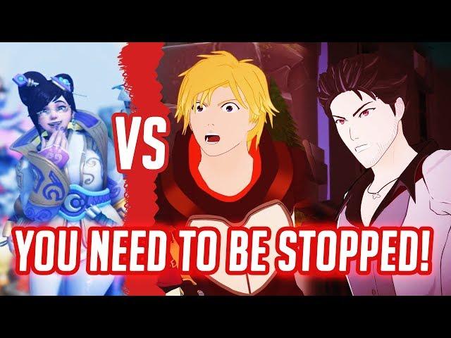 QROW AND JAUNE'S RETRIBUTION! [Playing Overwatch with Qrow, Jaune, Nora, Hazel, Velvet, Ren & Watts]