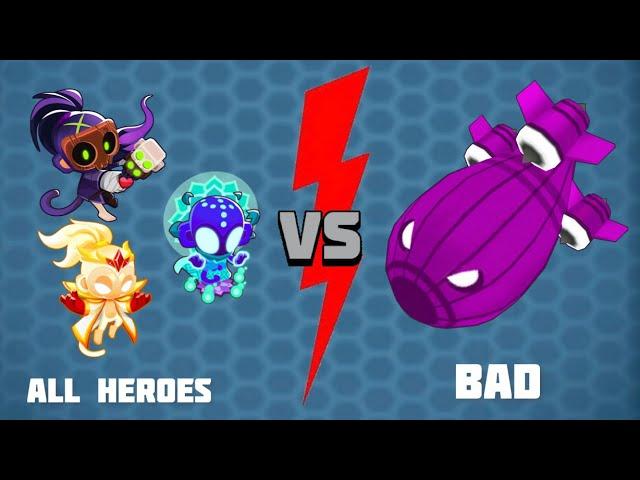 All max level heroes vs BAD in BTD6