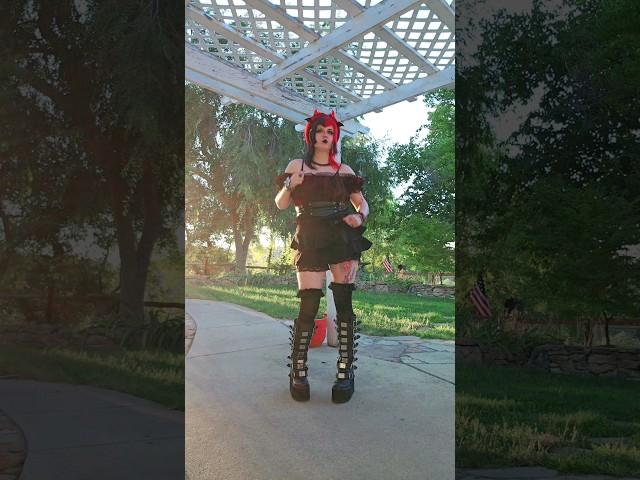 Goth Girl Does Cute Anime Dance #mydeerfriendnokotan #anime #dance #tiktok #goth #gothgirl #dancing