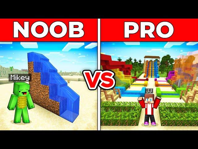 JJ And Mikey NOOB vs PRO WATERPARK House SURVIVAL Battle in Minecraft Maizen