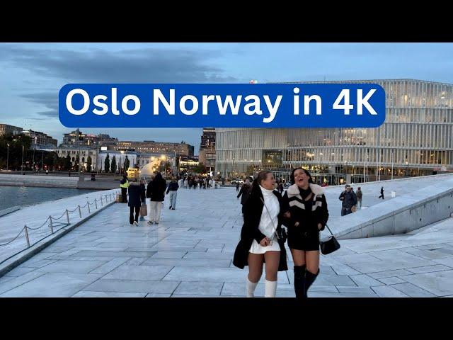 Oslo, Norway  - Autumn Walk - 4K/60fps HDR - Walking Tour