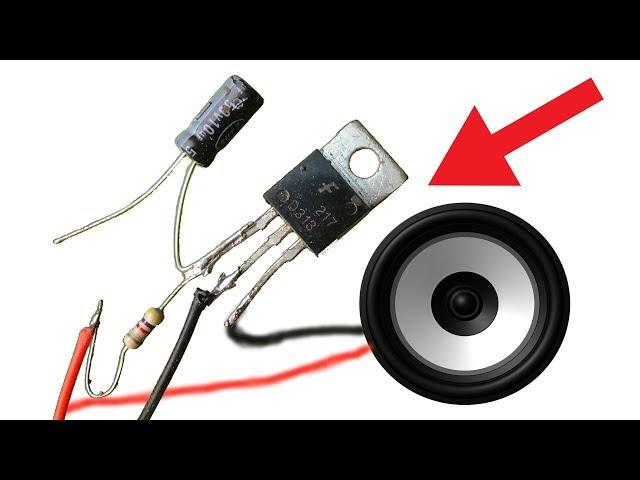 How to make amplifier use D313 transistor,diy amplifier super easy