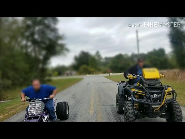 DSGB RACING - BANSHEE VS CAN AM OUTLANDER DRAG RACE IN THE STREET...WHO WON?!?!?!!?