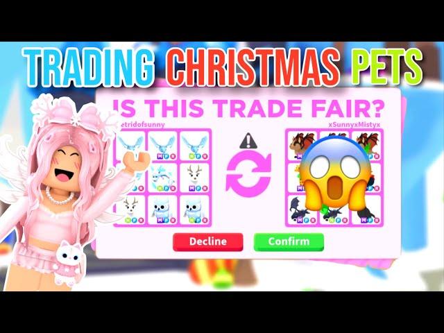 Only Trading CHRISTMAS Pets In Adopt Me! *SHOCKING OFFERS* | Day 4