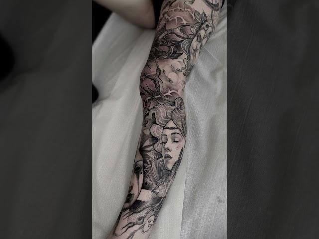 Tatuaje de pierna terminado #shorts #viral #tattoo