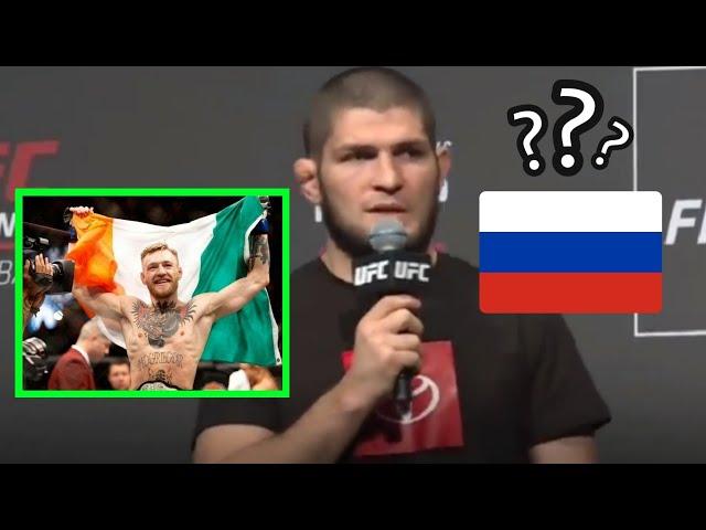 Khabib nurmagomedov explains why he doesn't wear Russian flag