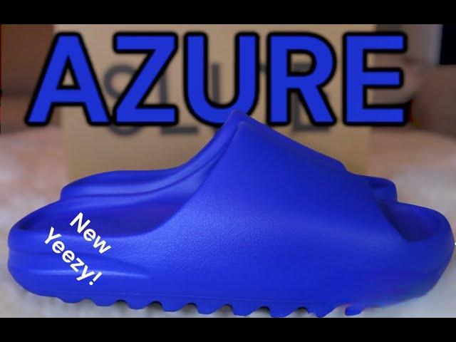 Yeezy Slide Azure Unboxing & Review + On Feet