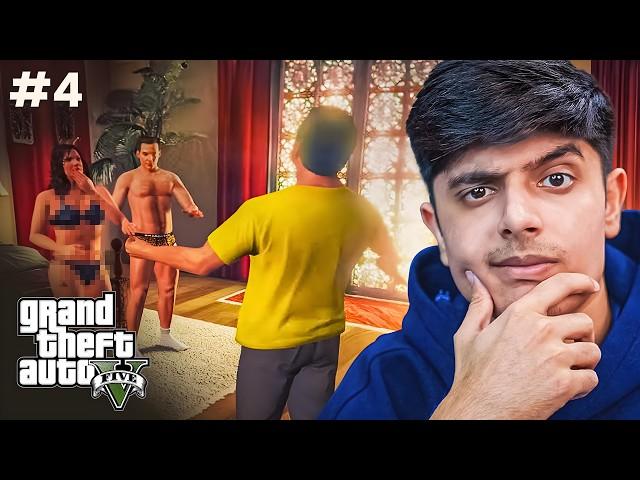 MICHAEL CATCHES HIS WIFE CHEATING (HINDI DUBBED) | GTA 5 GAMEPLAY PART 4