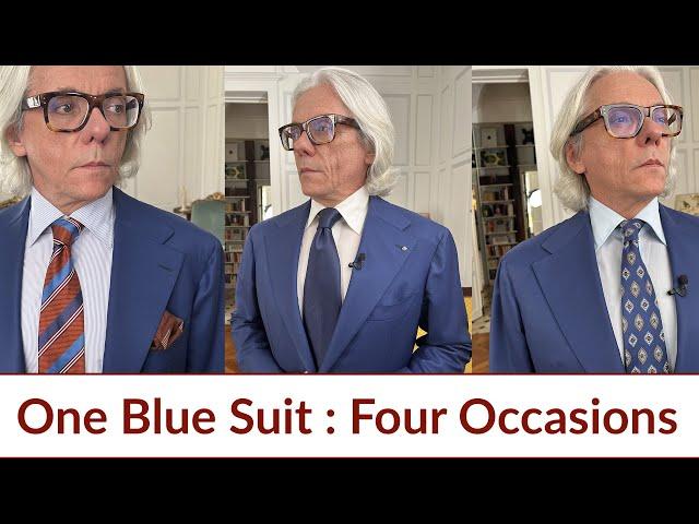 One Suit, Four Occasions: The extreme versatility of the blue suit