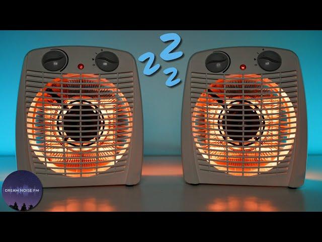 Deep twin fan heater sound for easy sleeping  - Black Screen