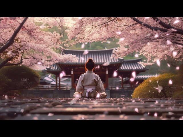 Japanese Cherry Blossom Meditation - Relaxing Music for Stress Relief and Deep Relaxation