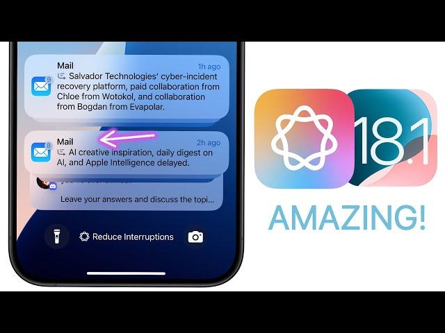 Apple Intelligence is INSANE! - 20+ New Features (iOS 18.1 Beta)