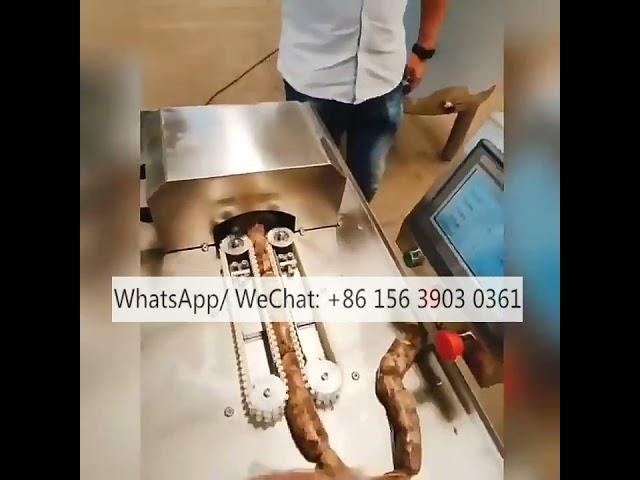 commercial sausage knot tying machine spanish chorizo binding knotting linker twisting machine price