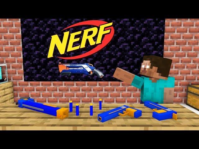 Monster School: NERF WAR Challenge - Minecraft Animation