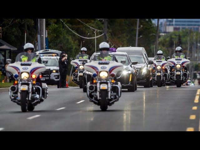 WARMINGTON: Procession accompanies Const. Andrew Hong to funeral home