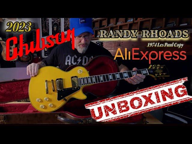 Chibson Randy Rhoads Les Paul Custom Guitar Unboxing:  2023 Replica From AliExpress