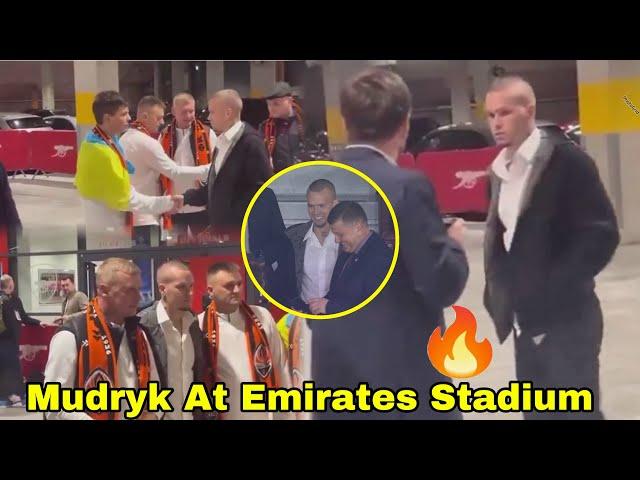 Wow! Mykhailo Mudryk Spotted at ArsenalMudryk visit Emirates Stadium to watch Arsenal vs Shakthar