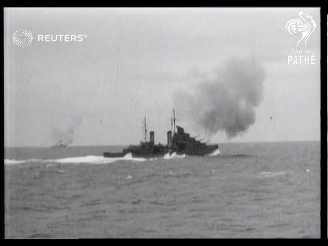 German Junkers 87 Stuka divebomber shot down by RN destroyer (1942)