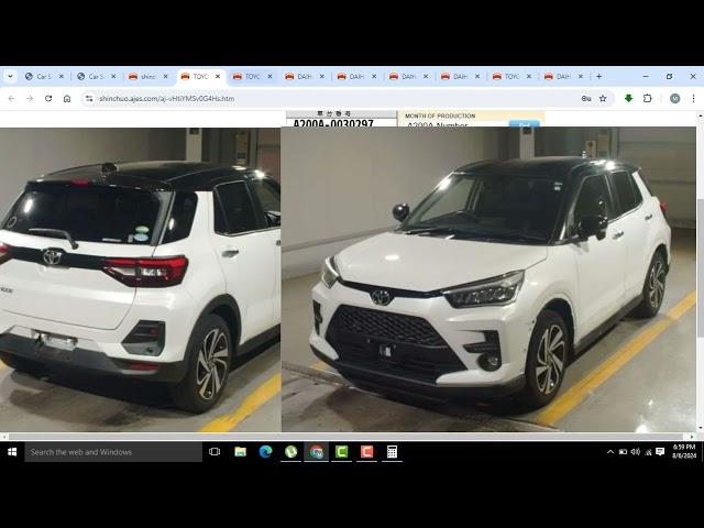 Toyota Yaris Bought in JapanCar Auction l Raize Rocky Price l Daihatsu Mira Es Cost CustomDuty 2024