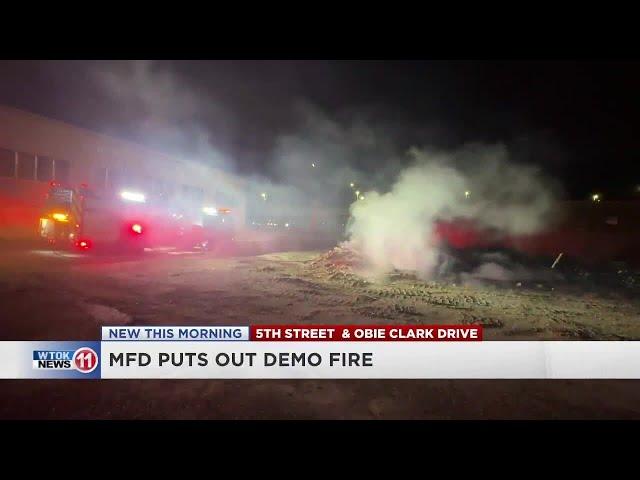 Meridian Fire Department puts out demo fire