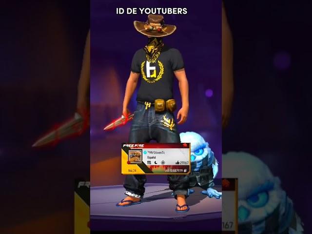 ID DE YOUTUBERS DE FREE FIRE #freefire #fyp #shorts