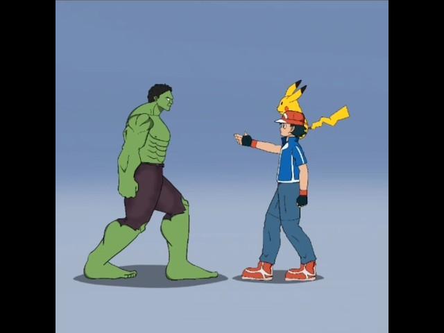 Marvel Hulk vs anime characters scissor paper and rocks(Part -7)