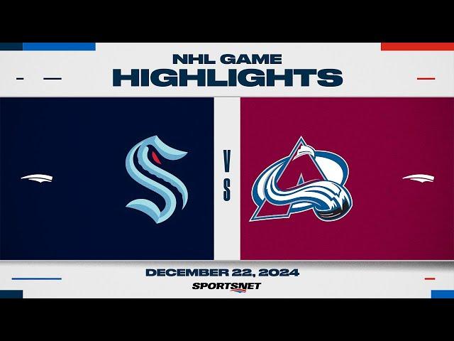 NHL Highlights | Kraken vs. Avalanche - December 22, 2024