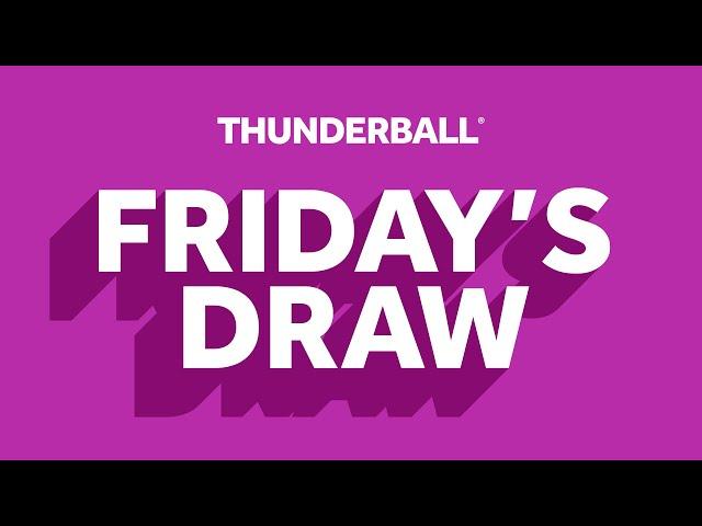 The National Lottery Thunderball draw results from Friday 15 November 2024