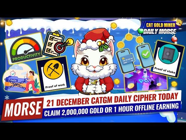 21 December CATGM Daily Cipher Today️CAT GOLD MINER OFFICIAL