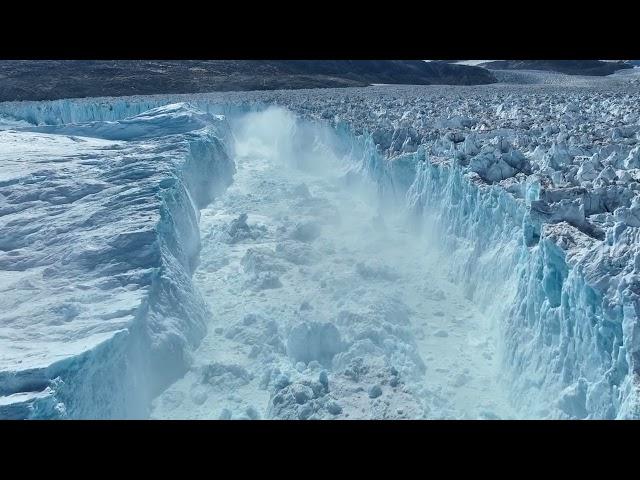 Giant Calving at Helheim Glacier 2022