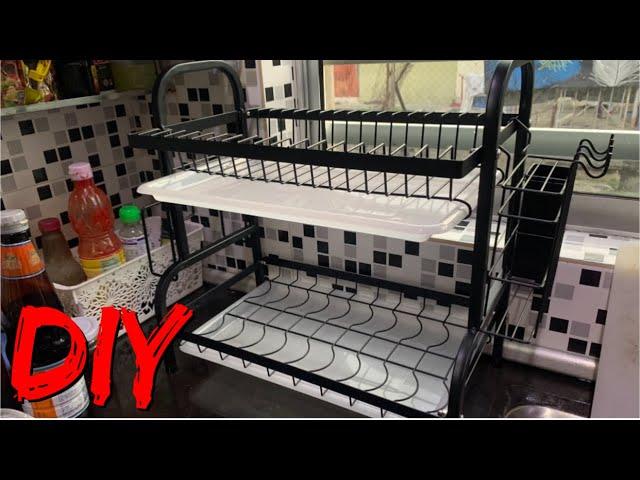 How to Assemble 2 Tier Dish Rack Step by Step | DIY Tutorial Dish Rack Installation |