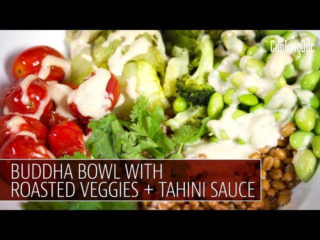 Buddha Bowl with Roasted Vegetables, Edamame & Homemade Tahini Sauce