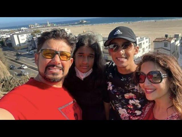 Madhuri Dixit faimly husband dr.naine sun Arin naine Ryan naine dhak dhak girl Madhuri faim #shorts