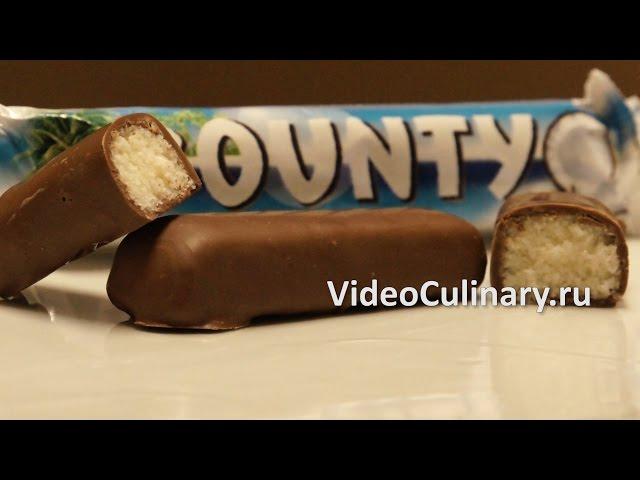 Рецепт - Шоколадный батончик Баунти от http://www.videoculinary.ru/