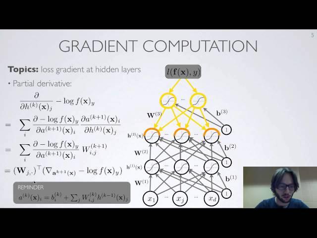 Neural networks [2.4] : Training neural networks - hidden layer gradient