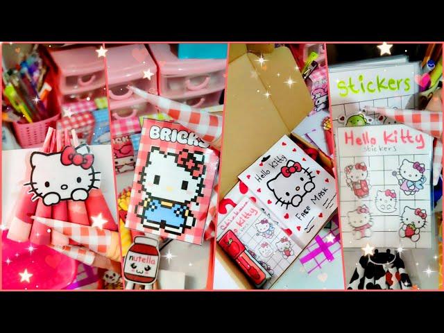 Packing Orders ASMR  TikTok compilations Paper Nails 🩵🩷 HELLO KITTY Fake Orders 