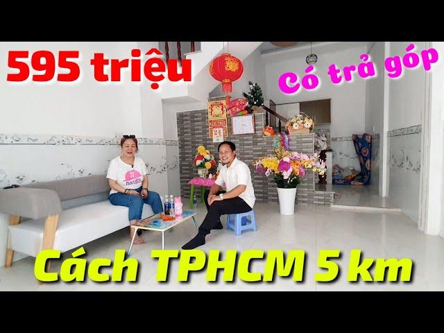 Nhà 1 trệt 1 lầu giá 595 triệu bán trả góp ở Đức Hòa Long An giáp TPHCM gần nhiều khu công nghiệp