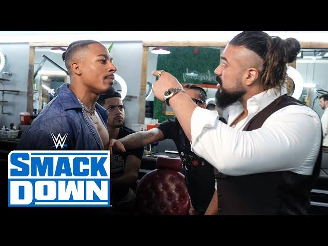 Andrade confronts Carmelo Hayes at the barbershop: SmackDown highlights, Aug. 23, 2024