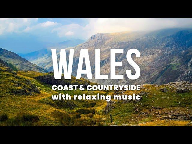 Wales 4K Beautiful Coast & Country with Relaxing Music | Scenic Exploration