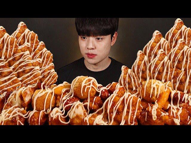 처갓집 슈프림양념치킨 순살 치즈볼 소떡소떡 먹방 KOREAN SEASONED SWEET CHICKEN CHEESEBALL SAUSAGE RICECAKE ASMR MUKBANG