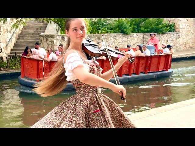 besame mucho in very romantic city San Antonio -Texas | Avelina Kushnir(violin cover)