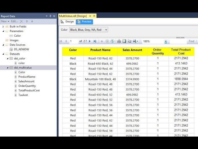 How to pass multi value Parameter from SSRS report to a Stored Procedure | rohit techvlog