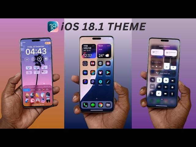 Most Awaited iOS 18.1 Theme For Xiaomi HyperOS (Hindi)