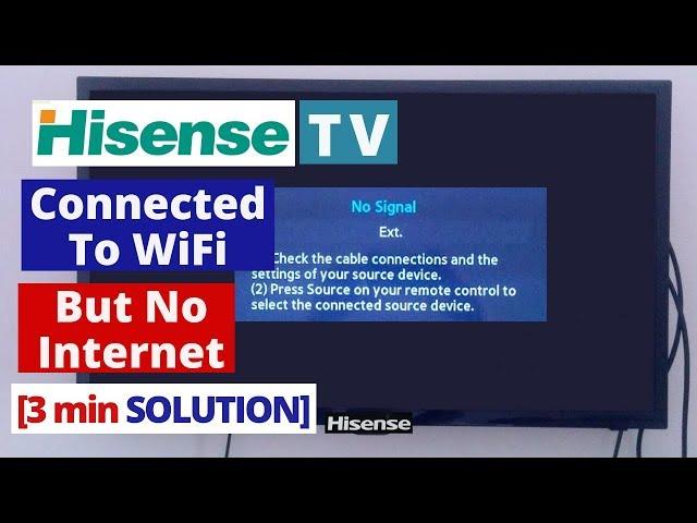 How to Fix My Hisense Smart TV is connected to my WiFi, but not internet || Quick Solve in 2 minutes