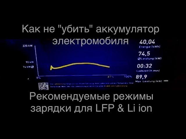 Зарядка электромобиля - оптимальные режимы, LFP и Li ion BMW, Mazda, Tesla и другие модели.