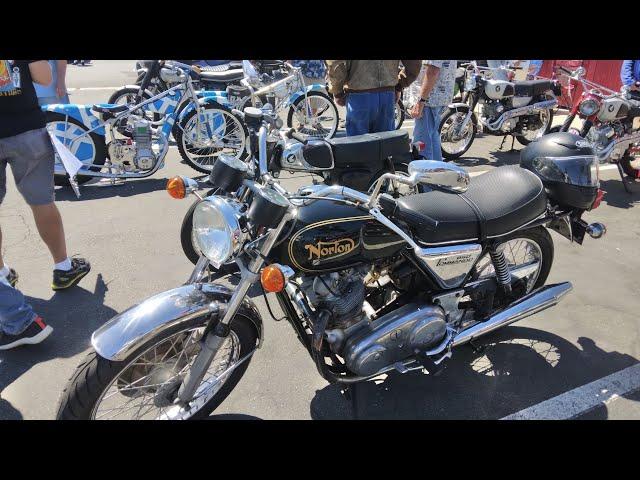 vintage motorcycle show huntington beach California. 2022