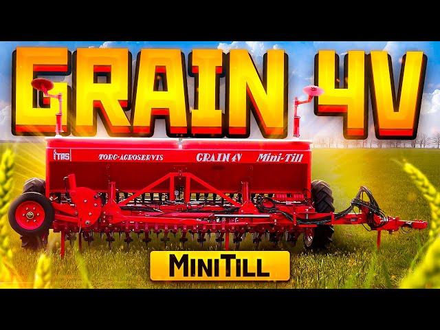 Зернова сівалка GRAIN 4V Mini-Till | Огляд зернотукової сівалки з варіатором міні-тілл, 26-рядної