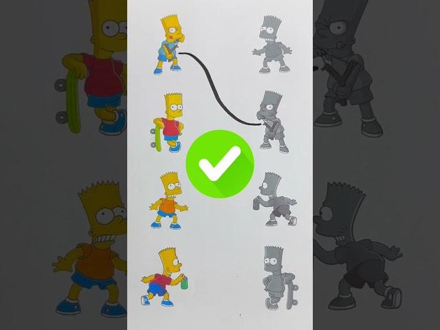 Bart all my fellas puzzle  game on paper #shorts #art #bart #simpsons #allmyfellas