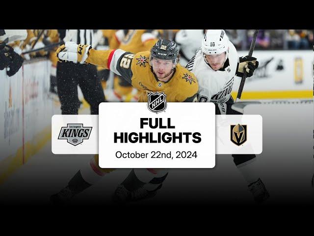 Kings at Golden Knights | October 22, 2024 | NHL Full Game Highlights